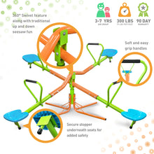 Load image into Gallery viewer, Pure Fun Kids 360-Degree Quad Swivel Seesaw, Indoor or Outdoor - Pure Fun