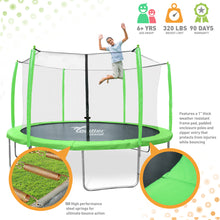 Load image into Gallery viewer, Toddler Island 15-Foot Trampoline with Safety Enclosure