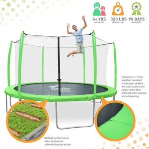 Toddler Island 15-Foot Trampoline with Safety Enclosure